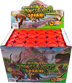 BRINQUEDO KIT DINOSSAUROS SAFARI 12 PEÇAS NO TUBO
