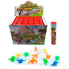 BRINQUEDO KIT DINOSSAUROS SAFARI 12 PEÇAS NO TUBO