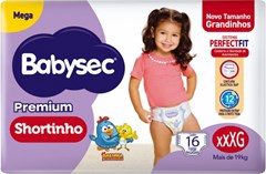 FRALDA BABYSEC SHORTINHO MEGA XXXG