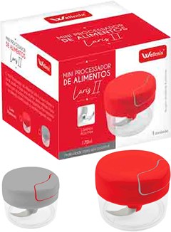 PROCESSADOR DE ALIMENTOS MANUAL WELLMIX LARIS II 170ML TAMPA VERMELHA