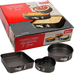 CONJUNTO FORMAS ANTIADERENTE WELLMIX FUNDO REMOVIVEL TO BAK