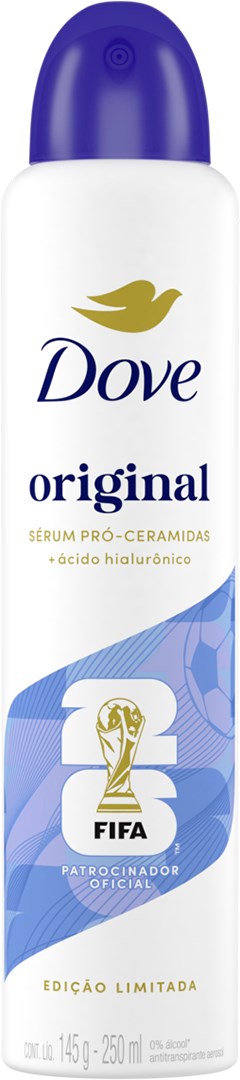 DESODORANTE AEROSOL DOVE 250ML PROMOCIONAL FEMININO ORIGINAL