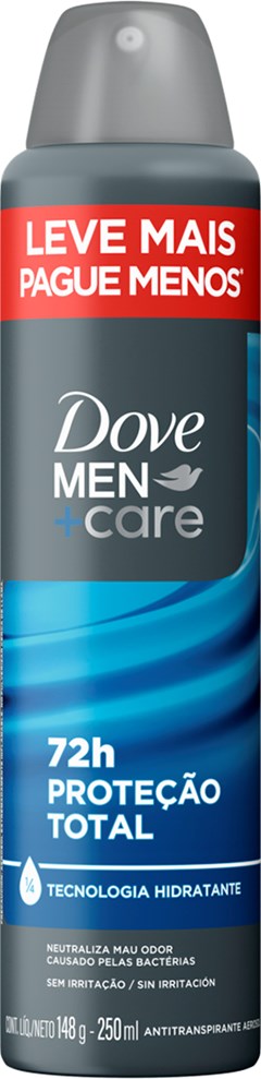 DESODORANTE AEROSOL DOVE 250ML PROMOCIONAL MEN PROTEÇÃO TOTAL