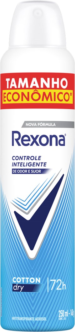 DESODORANTE AEROSOL REXONA 250ML PROMOCIONAL FEMININO COTTON DRY