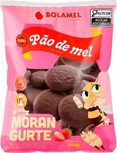 BISC PAO DE MEL BOLAMEL MORANGURTE 160G