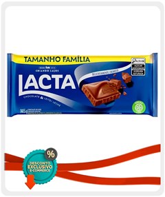 CHOCOLATE LACTA 145G AO LEITE