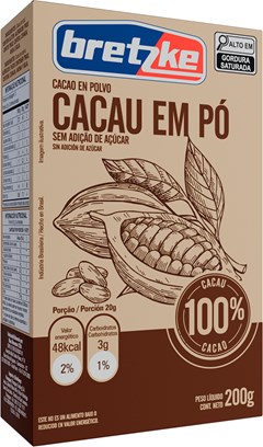 CHOC PO BRETZKE 200G 100% CACAU