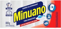 SABÃO BARRA MINUANO 160G GLICERINADO BRANCO COM BICARBONATO