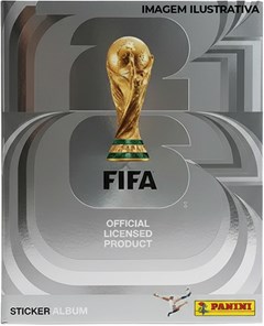 ALBUM PANINI COPA DO MUNDO 2026 CAPA DURA PRATA 112PG