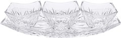 PETISQUEIRA DE VIDRO CLEAR ISADORA COM 03 BOWLS 170 ML E PRATO 30 CM EM CASA TEM