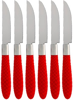 FACA DE MESA INOX AUSTRALIA CABO VERMELHO EM CASA TEM