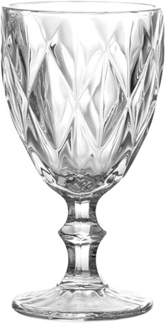 TAÇA DE VIDRO CLEAR DIAMOND 330ML EM CASA TEM