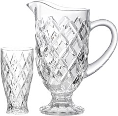 CONJUNTO JARRA DE VIDRO PARIS 1,15L + 6 COPOS DE VIDRO PARIS 330ML EM CASA TEM