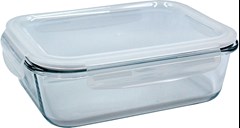 POTE DE VIDRO HERMÉTICO RETANGULAR 1,5L EM CASA TEM