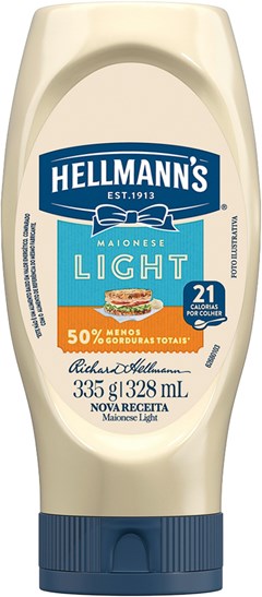 MAIONESE HELLMANNS 335G SQUEEZE LIGHT