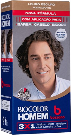 TINT BIOCOLOR HOMEM BOZZANO KIT  LOURO ESCURO