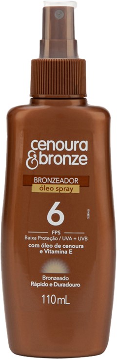 ÓLEO BRONZEADOR SPRAY CENOURA E BRONZE 110ML FPS6