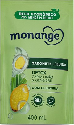 SAB LÍQUIDO MONANGE 400ML DETOX REFIL