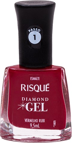 ESMALTE RISQUE NU CREM DGEL VERMELHO RUBI