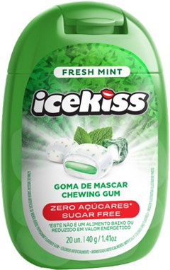 CHICLE ICEKISS 40G FRESH MINT ZERO AÇUCAR