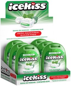 CHICLE ICEKISS 40G FRESH MINT ZERO AÇUCAR