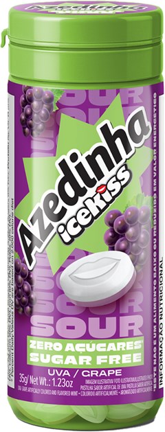 PASTILHA ICEKISS 35G AZEDINHA UVA ZERO AÇUCAR