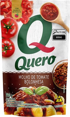 MOLHO DE TOMATE QUERO 240G SACHE BOLONHESA