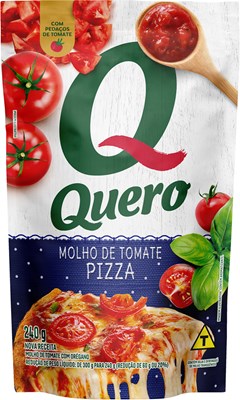 MOLHO DE TOMATE QUERO 240G SACHE PIZZA
