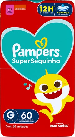 FRALDA PAMPERS SUPERSEQUINHA SUPER G