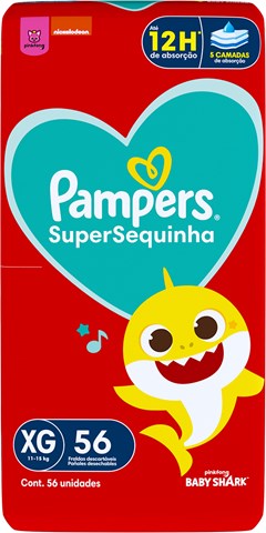 FRALDA PAMPERS SUPERSEQUINHA SUPER XG
