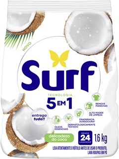 SABAO PO SURF 1,6KG SACHE DELICADEZA DO COCO