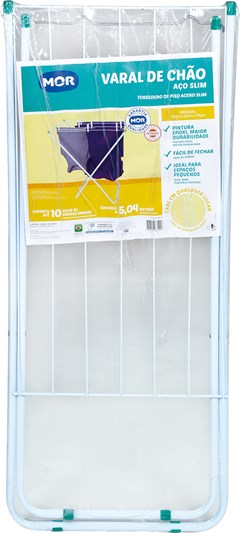 VARAL DE CHÃO DE AÇO SLIM SEM ABAS 80CM