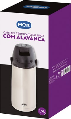 GARRAFA TÉRMICA MOR TOTAL INOX AIRPOT C/ ALAVANCA 1,9L - AMPOLA DE INOX