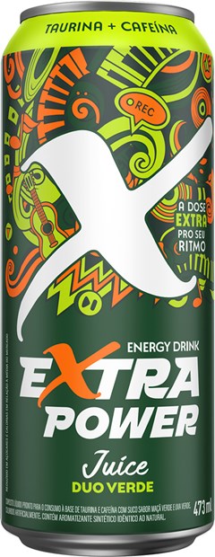 BEBIDA ENERGETICO EXTRA POWER 473ML UVA/MAÇÃ