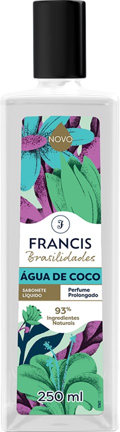 SABONETE LIQUIDO FRANCIS BRASILIDADE 250ML ÁGUA COCO