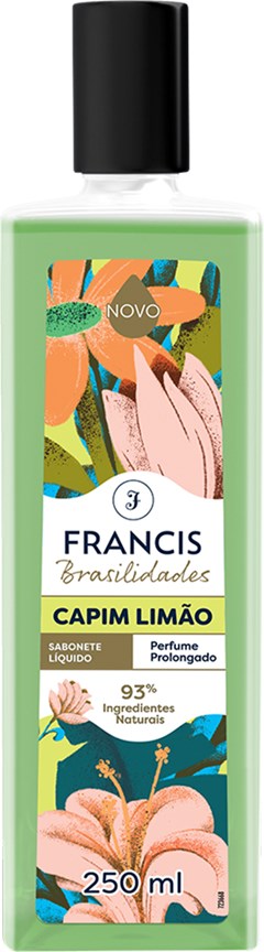 SABONETE LIQUIDO FRANCIS BRASILIDADE 250ML CAPIM LIMÃO