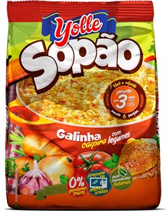 SOPÃO YOLLE 180G GALINHA CAIPIRA COM LEGUMES