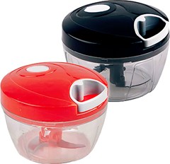 PROCESSADOR DE ALIMENTOS MANUAL 500ML C/3 LAMINAS ACO INOX EM CASA TEM