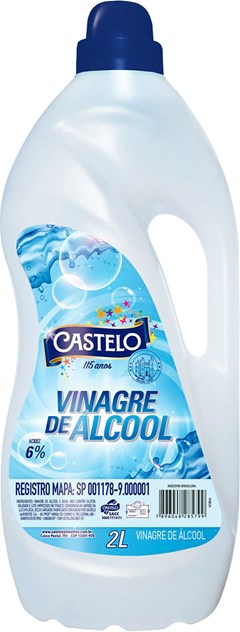 VINAGRE CASTELO 2L ALCOOL 6% ACIDEZ