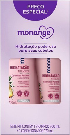 SHAMPOO 300ML+ CONDICIONADOR 170ML MONANGE HIDR INTENSA