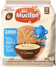 MUCILON 360G 5 CEREAIS S/ADIC ACUC SACHE