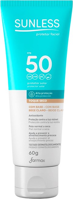 PROTETOR SOLAR SUNLESS 60GR FPS50 BEGE CLARO