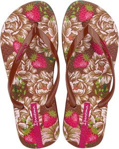 SANDÁLIA IPANEMA FEMININA FLORA MARROM/ROSA/VERDE 37/38