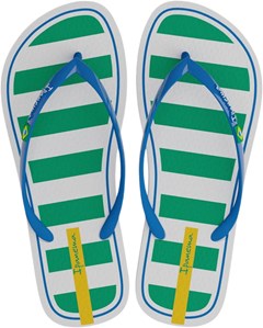 SANDÁLIA IPANEMA FEMININA BRASIL CORE BRANCO/AZUL/VERDE 33/34
