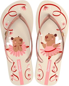 SANDÁLIA IPANEMA KIDS HYPE BEGE CLARO/ROSA 33/34