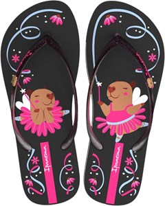 SANDÁLIA IPANEMA KIDS HYPE PRETO/PRETO GLITER 25/26