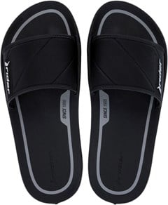 SANDÁLIA RIDER STREET SLIDE PRETO/PRETO/CINZA 39