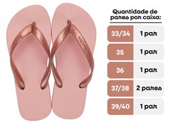 SANDÁLIA IPANEMA CLASSICA FEMININA ROSA/COBRE METALI 33/34 A 39/40