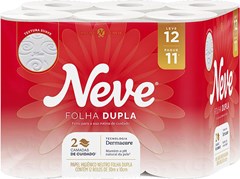 PAPEL HIGIENICO FOLHA  DUPLA NEVE 30MT L12P11