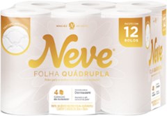 PAPEL HIGIENICO FOLHA QUADRUPLA NEVE 20MT
